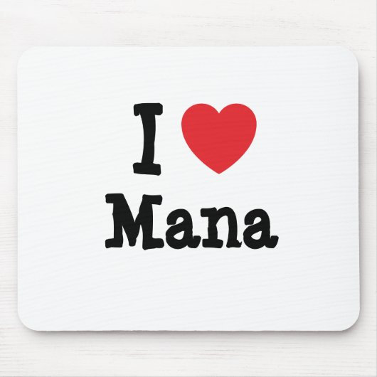 Ik hou van Mana hart T-Shirt Muismat (Voorkant)