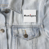 Ik hou van Managua Vierkante Button 5,1 Cm (In situ)