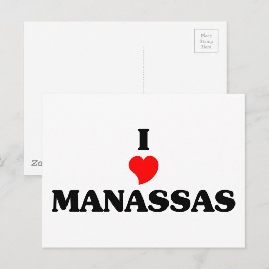 Ik hou van Manassas Briefkaart (Voorkant / Achterkant)