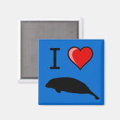 Ik hou van Manatees Magnet (Voorkant / Achterkant)