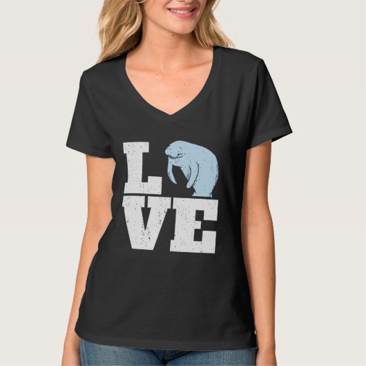 Ik hou van Manatees T-shirt (Voorkant)