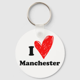 Ik hou van Manchester Sleutelhanger
