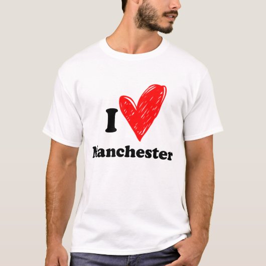 Ik hou van Manchester T-shirt (Voorkant)