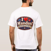 IK HOU van Mandan bij Zonsondergang T-shirt (Achterkant)