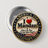 IK HOU VAN Mandan Knop Ronde Button 7,6 Cm (Voorkant /achterkant)