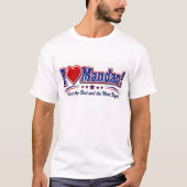 Ik HOU van Mandan T-shirt (Voorkant)