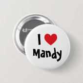 Ik hou van Mandy Ronde Button 5,7 Cm (Voorkant /achterkant)