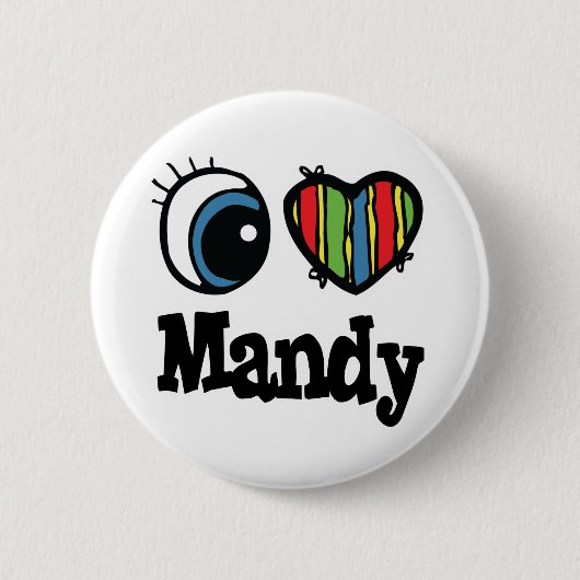 Ik hou van Mandy Ronde Button 5,7 Cm (Voorkant)