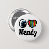 Ik hou van Mandy Ronde Button 5,7 Cm (Voorkant /achterkant)