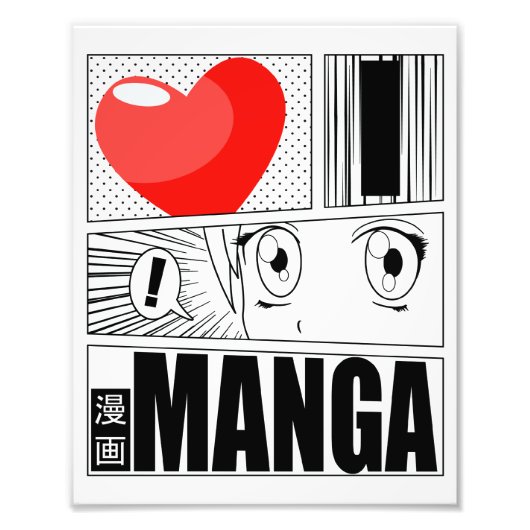 IK HOU VAN MANGA POSTER (Voorkant)