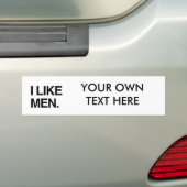 Ik hou van MANNEN Bumpersticker (Op auto)