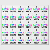 Ik hou van Mannen Cadeaupapier (Vlak)