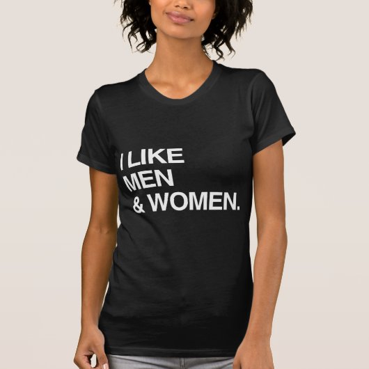 IK HOU VAN MANNEN EN VROUWEN T-SHIRT (Voorkant)