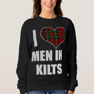Ik hou van Mannen in Kilts Royal Stewart Tartan Ps Trui