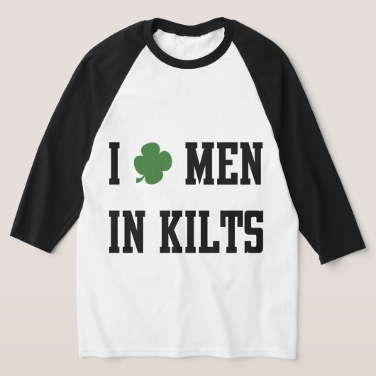 Ik hou van Mannen in kilts T-shirt (Laagn)