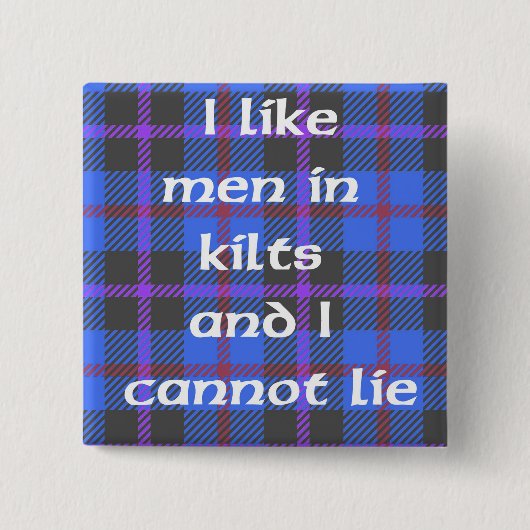 Ik hou van mannen in kits vierkante button 5,1 cm (Voorkant)