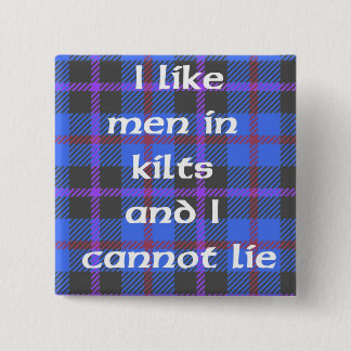 Ik hou van mannen in kits vierkante button 5,1 cm