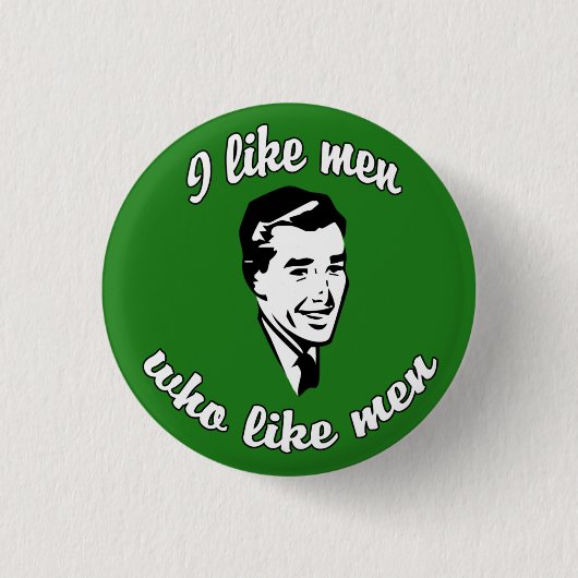 Ik hou van Mannen knop Ronde Button 3,2 Cm (Voorkant)