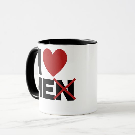 Ik hou van Mannen Mok (Voorkant links)