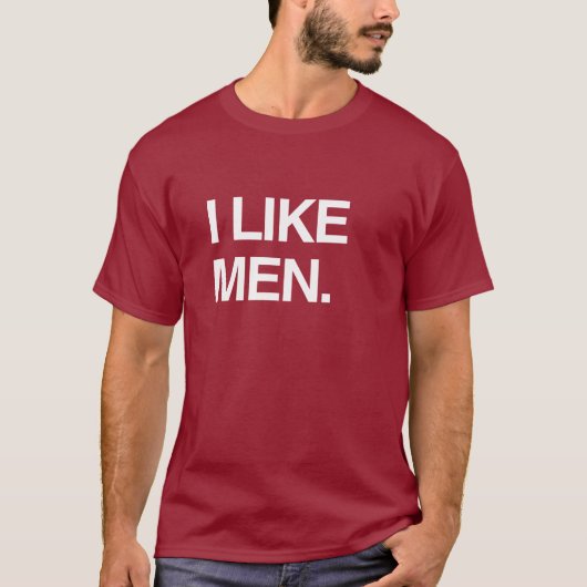 IK HOU VAN MANNEN T-SHIRT (Voorkant)