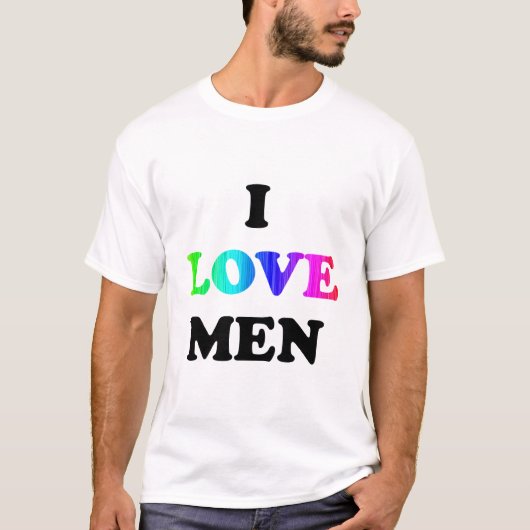 Ik hou van Mannen T-shirt (Voorkant)
