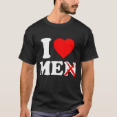 Ik hou van mannen t-shirt (Voorkant)
