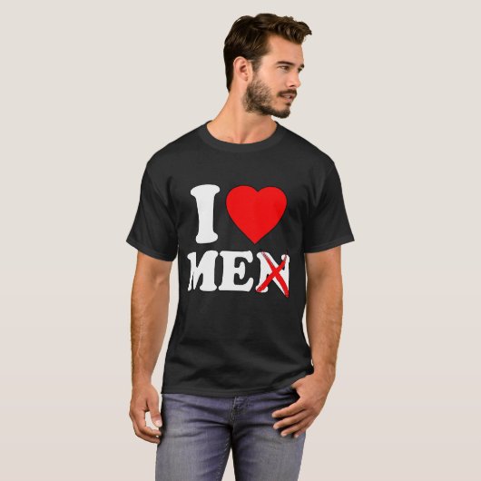 Ik hou van mannen t-shirt (Voorkant volledig)