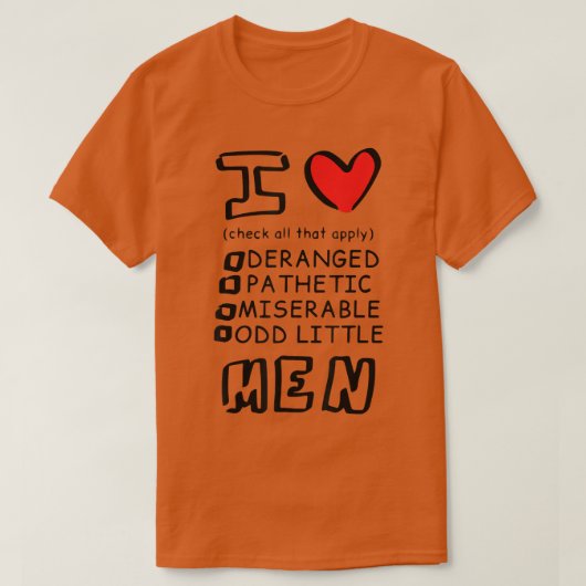 Ik hou van Mannen T-shirt (Design voorkant)