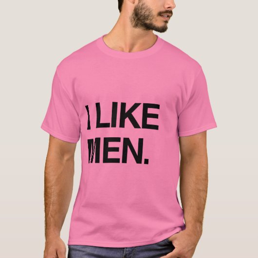 IK HOU VAN MANNEN T-SHIRT (Voorkant)