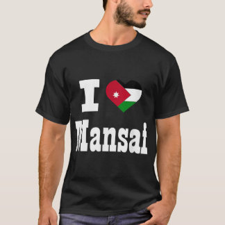 Ik hou van Mansaf foodie Jordan vlag T-shirt