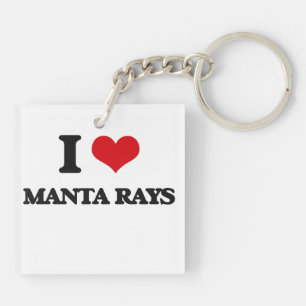 Ik hou van Manta Rays Sleutelhanger