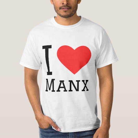 Ik hou van Manx T-shirt (Voorkant)