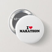 Ik hou van Marathon Ronde Button 5,7 Cm (Voorkant /achterkant)