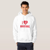 Ik hou van marathons hoodie (Voorkant volledig)