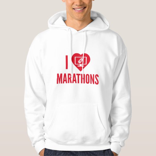 Ik hou van marathons hoodie (Voorkant)