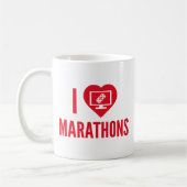Ik hou van marathons koffiemok (Links)