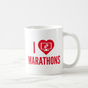 Ik hou van marathons koffiemok