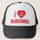 Ik hou van marathons trucker pet (Voorkant)