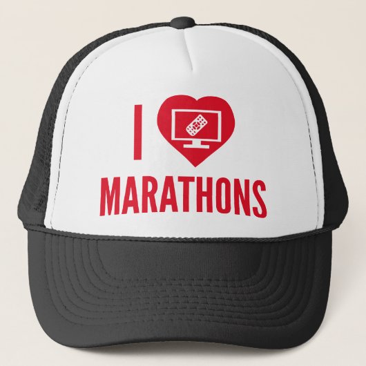 Ik hou van marathons trucker pet (Voorkant)