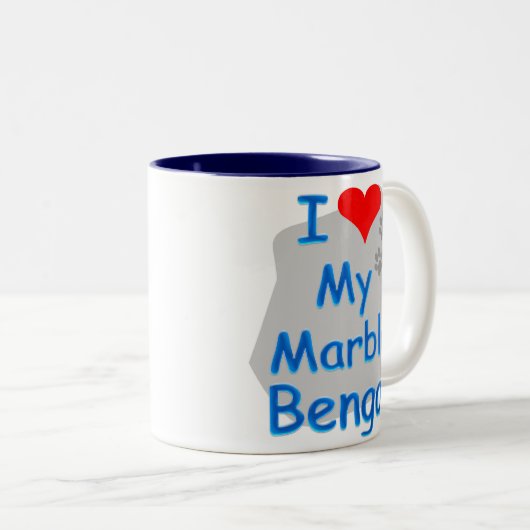 Ik hou van Marble Bengal mok (Voorkant rechts)