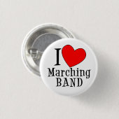 Ik hou van Marching BAND Ronde Button 3,2 Cm (Voorkant /achterkant)