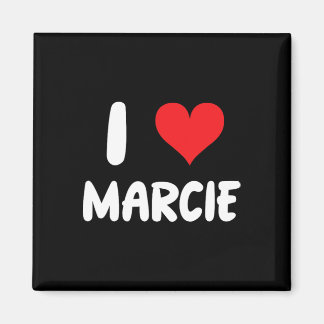 Ik hou van Marcie - Hart - Naam  Magneet