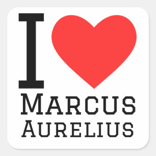 Ik hou van Marcus Aurelius Vierkante Sticker