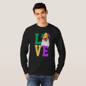 Ik hou van Mardi Gras American Eskimo Dog Matching T-shirt (Voorkant volledig)