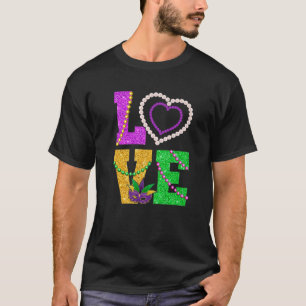 Ik hou van Mardi Gras Carnival Fleur De Lis W T-shirt