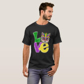 Ik hou van Mardi Gras Costume Cat Kitten Funny Cat T-shirt (Voorkant volledig)