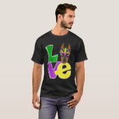 Ik hou van Mardi Gras Costume Doberman Dog Puppy T-shirt (Voorkant volledig)