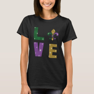 Ik hou van Mardi Gras kostuum Mardi Gras Outfit vo T-shirt