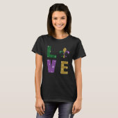 Ik hou van Mardi Gras kostuum Mardi Gras Outfit vo T-shirt (Voorkant volledig)