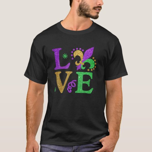 Ik hou van Mardi Gras Mardi Gras T-shirt voor vrou (Voorkant)